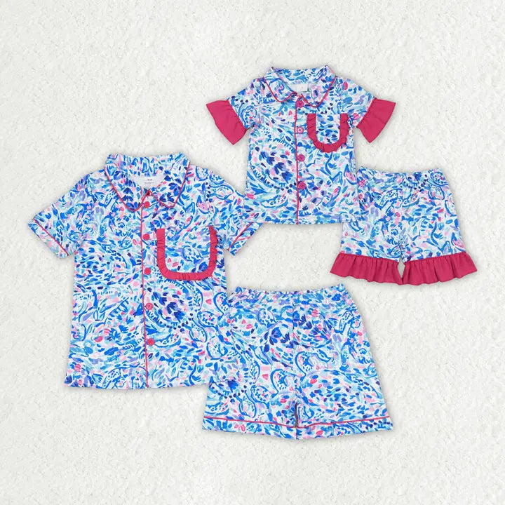 Mommy & Me Paisley Ruffle Pajamas Sets