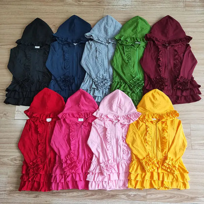 For the Love of Ruffles Zip-Up Jackets